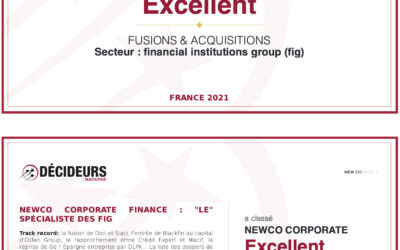 Pour sa première année d’existence, NewCo Corporate Finance intègre le classement Leaders League dans la catégorie Excellent