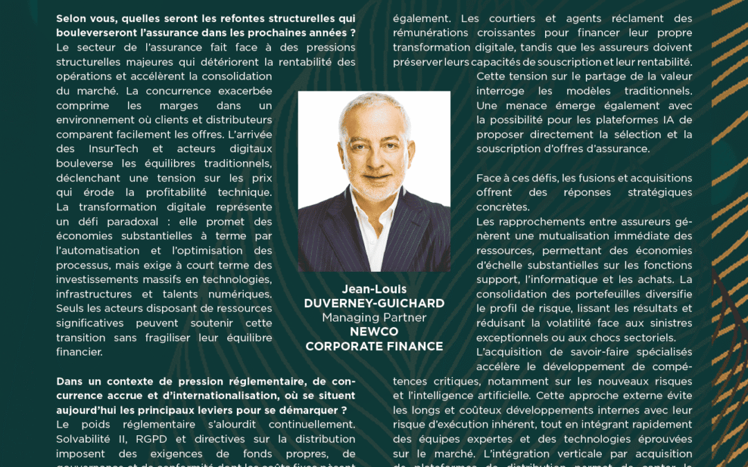 NewCo Corporate Finance is a partner of the Argus de l’Assurance Grand Dinner